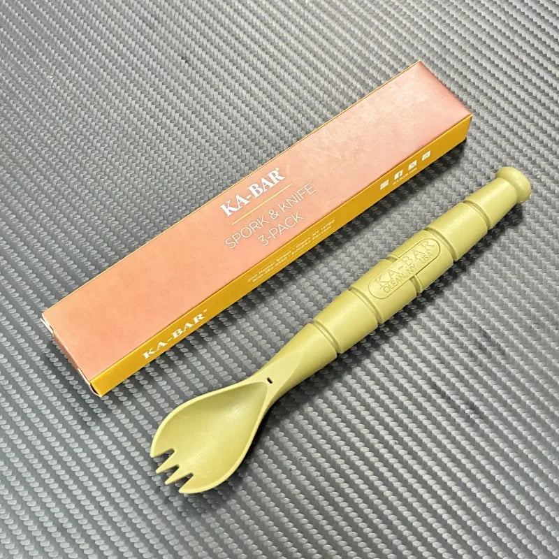 Ensemble de couverts tactiques mini SurvivalPro — Combo fourchette cuillère couteau EDC