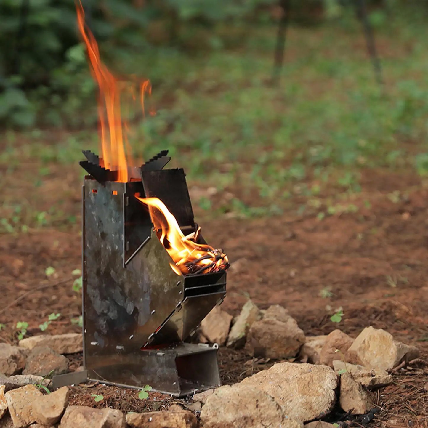Réchaud de camping Rocket Stove – Réchaud d'urgence à bois pour la cuisine en plein air et la randonnée