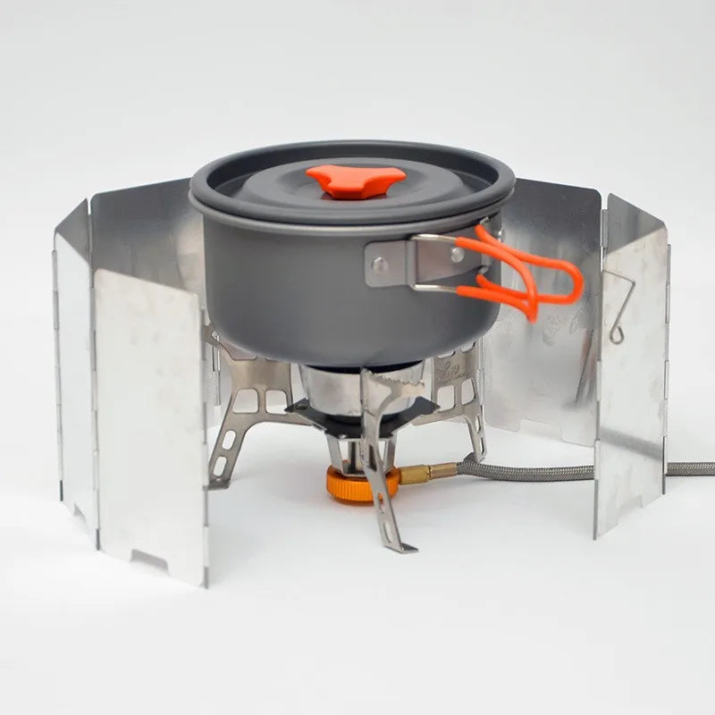 Paravientos para estufa de gas SurvivalPro - Cortavientos de aleación de aluminio