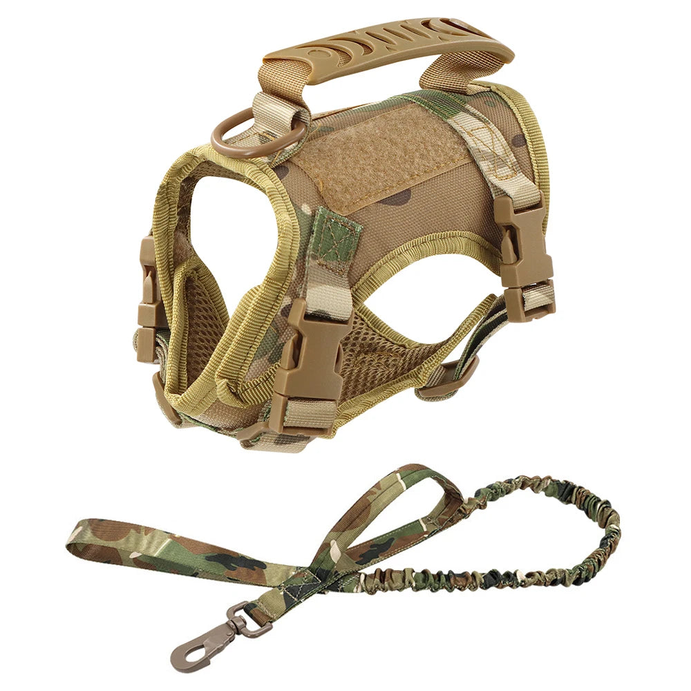 Tactical Cat Harness – Escape-Proof Adjustable Mesh Vest with Control Handle for Walking Large Cats & Small Dogs