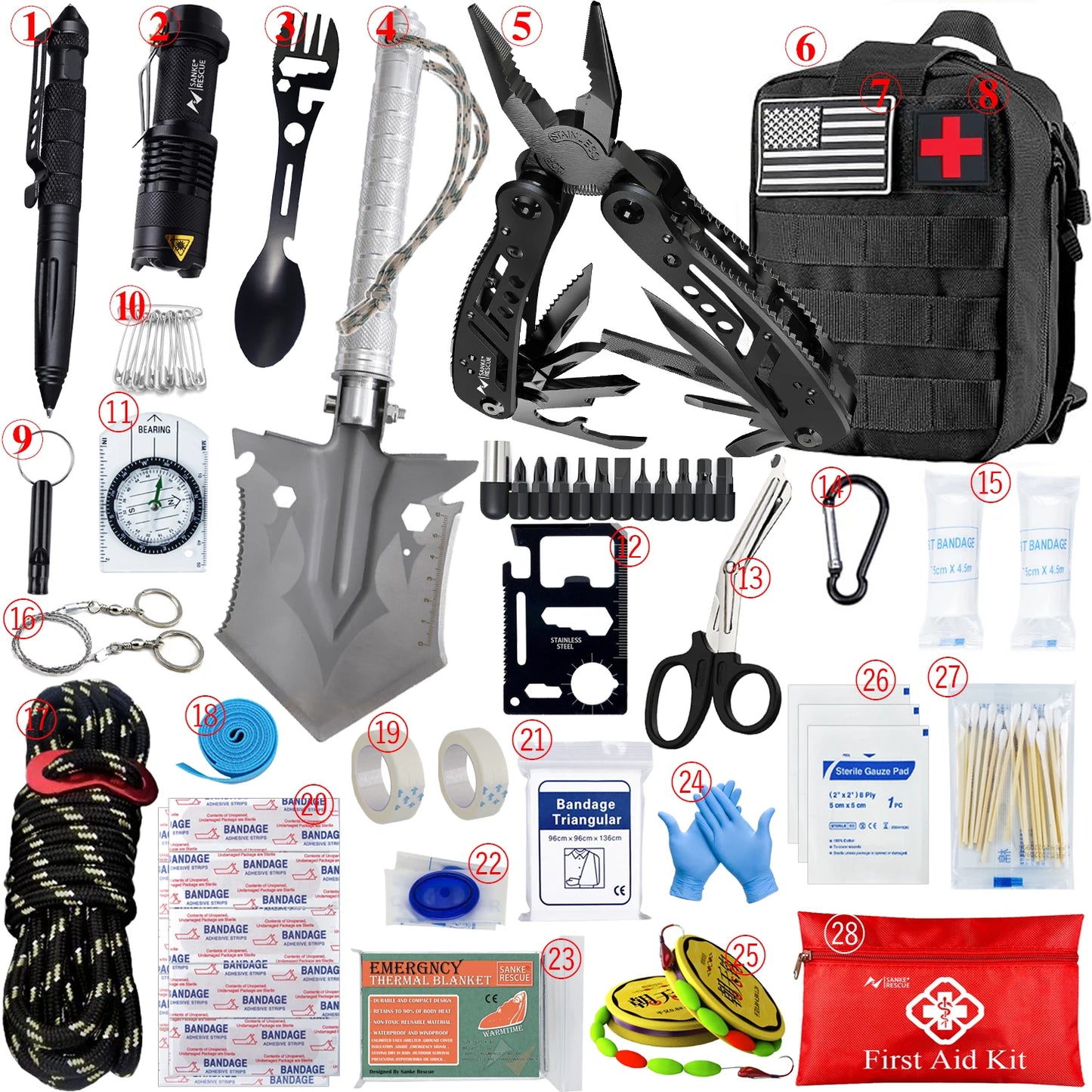 IFAK MOLLE First Aid Kit — Tactical Trauma Pack for Car, Camping & Hiking