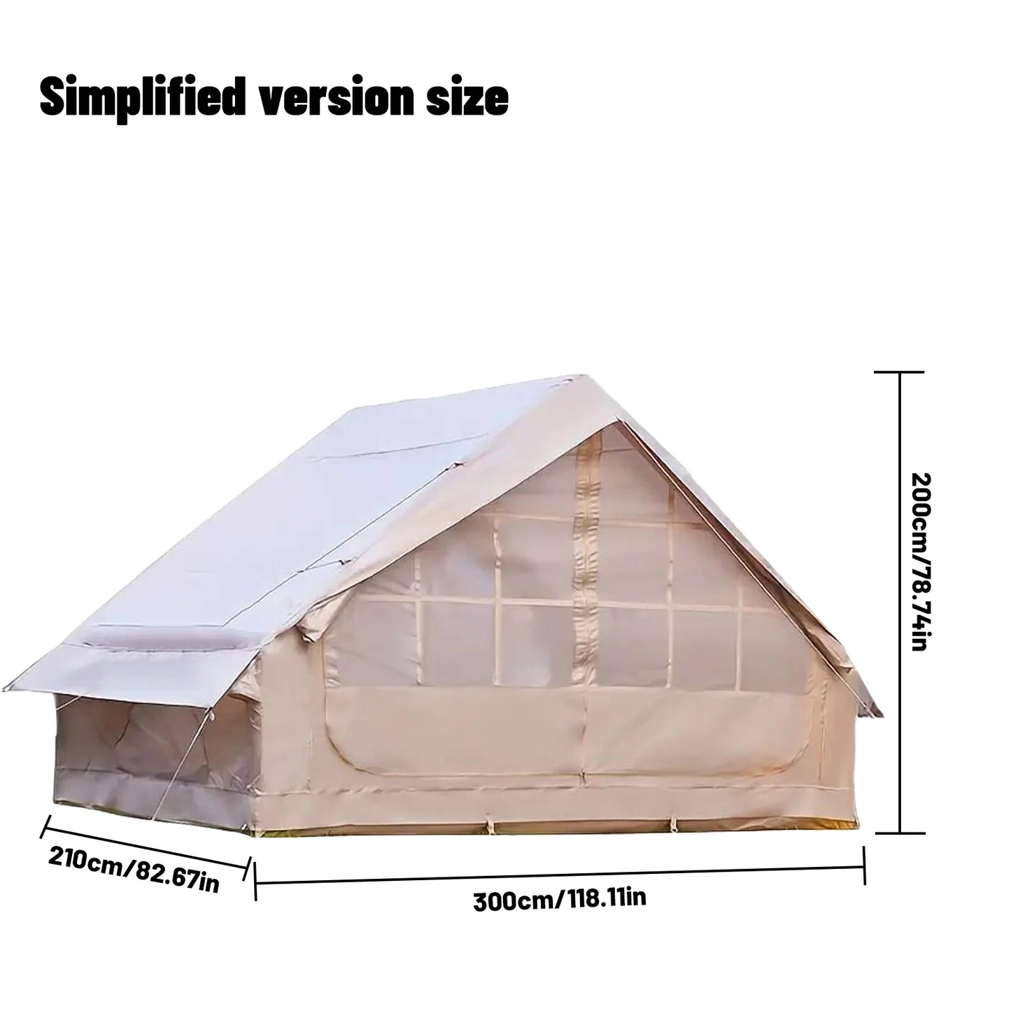 Inflatable Camping Tent 4-8 Person – Waterproof 4-Season Air Tent with Windows & Hand Pump for Family Camping