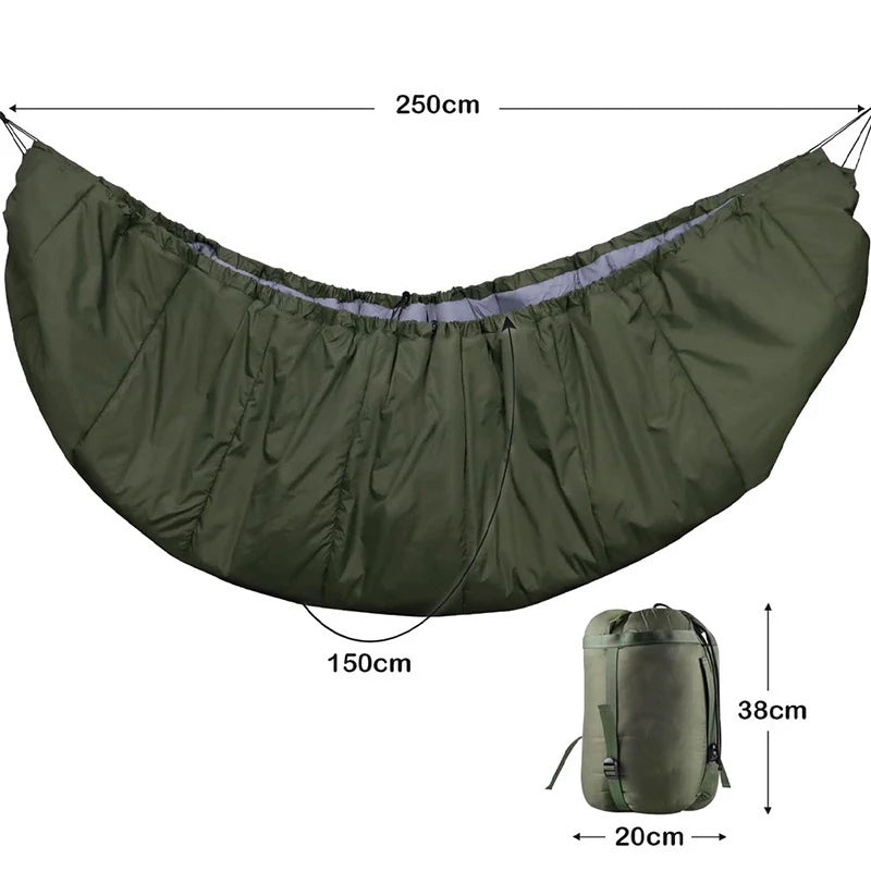 Winter Camping Hammock — Warm Sleeping Bag Style, Cold-Resistant, Portable