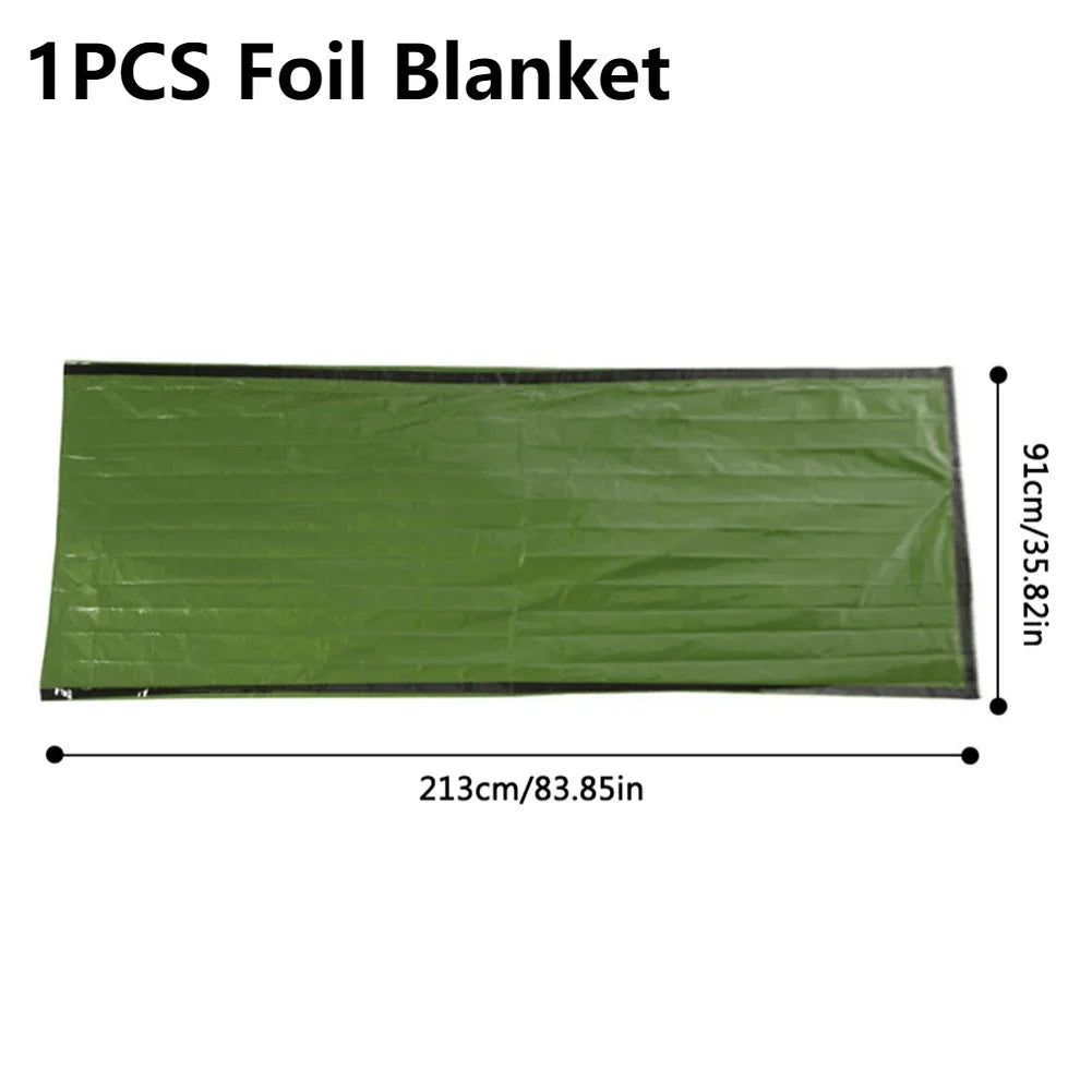 Couverture et sac de couchage de survie thermique d'urgence