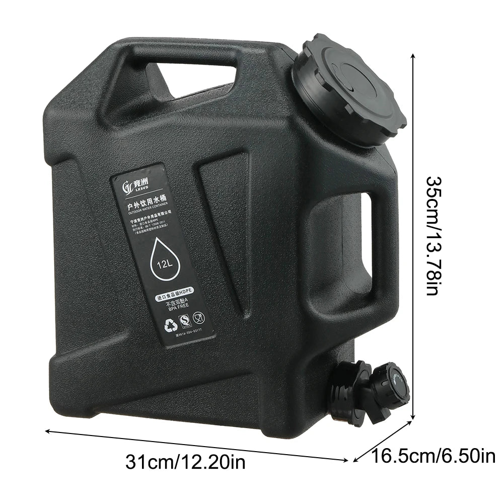 AquaPure 10L Portable Camping Water Container — Collapsible Tank with Faucet