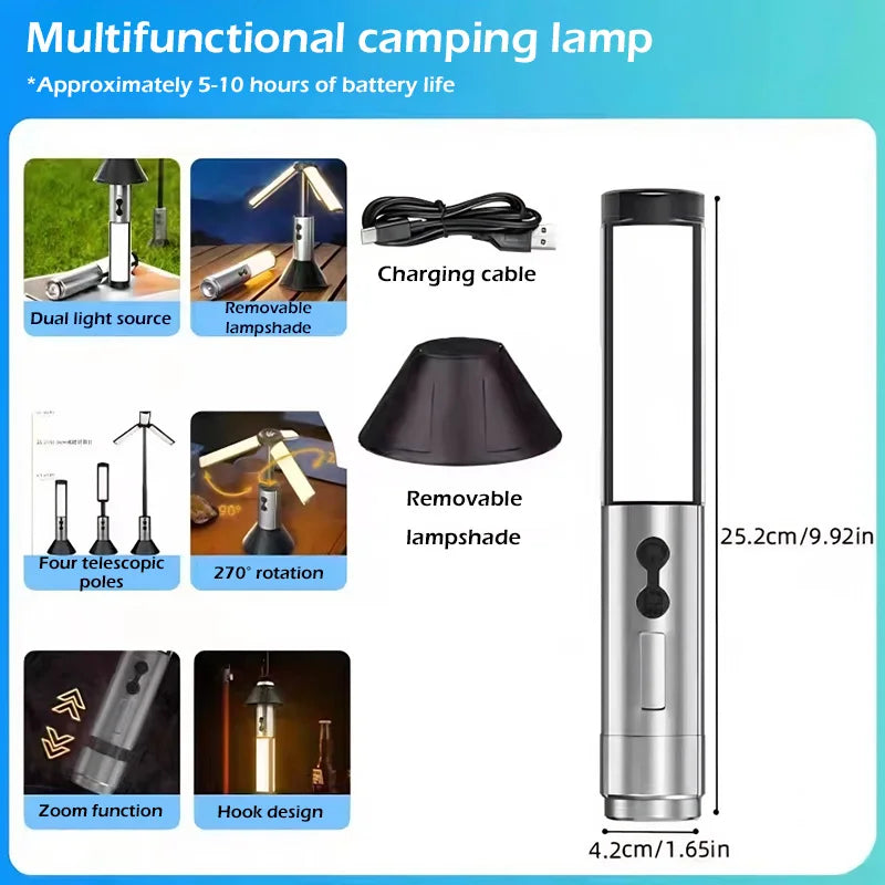NightGuard Telescoping Camping Lantern — Rechargeable Portable Light
