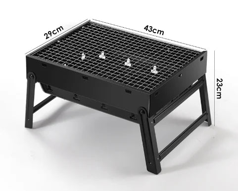 Portable Smokeless Charcoal BBQ Stove – Foldable Barbecue Rack for Outdoor Camping, Picnics & Backyard Grilling