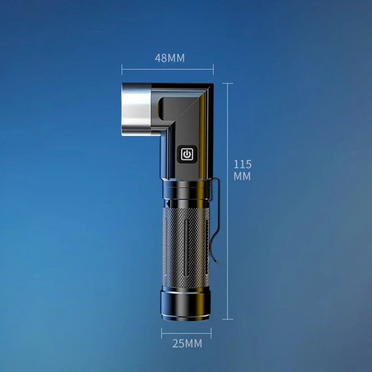 DF Tactical LED Flashlight – USB Rechargeable Magnetic Work Light for Camping, Emergency & Auto Repair