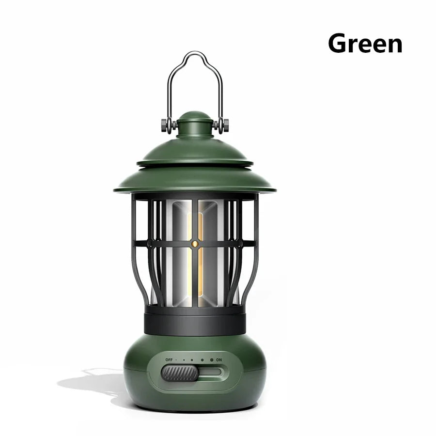 DF Tactical LED Camping Lantern – USB Rechargeable Portable Tent Lamp with 3 Modes for Hiking, Camping & Emergency