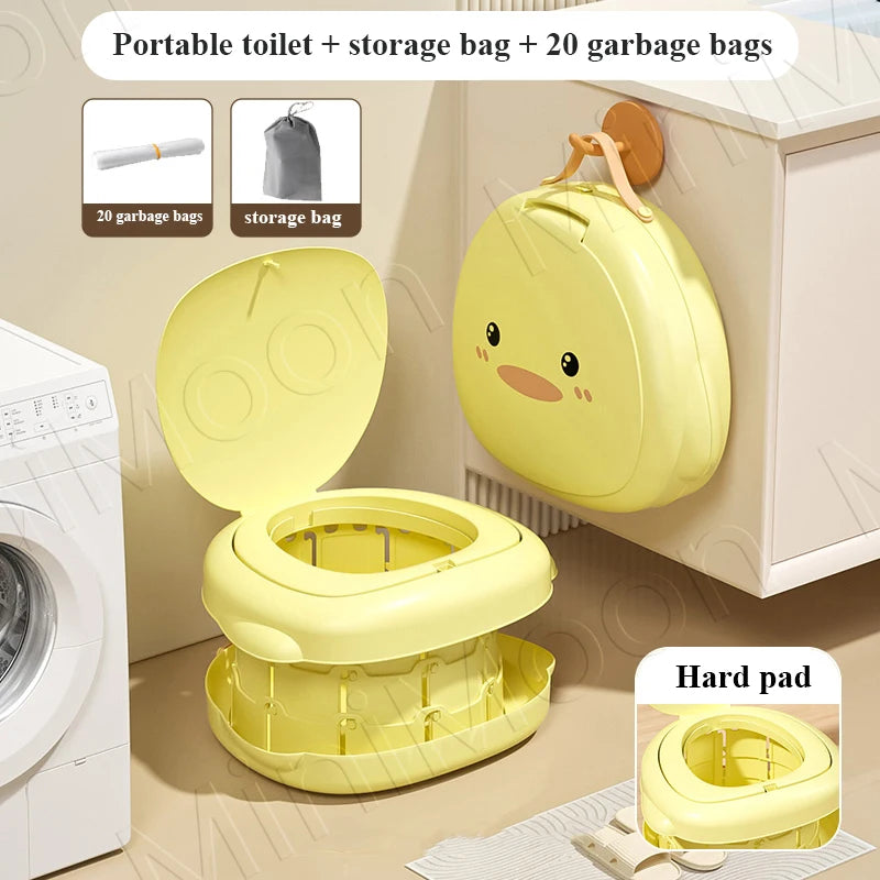 Inodoro portátil plegable para niños – Orinal de viaje compacto para camping, viajes por carretera y aventuras al aire libre