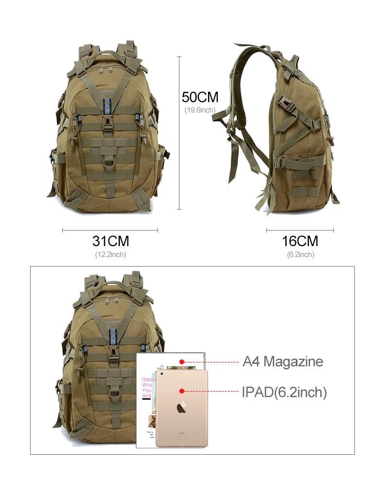 Mochila Militar TacticalEdge de 35 L — Bolsa de Emergencia