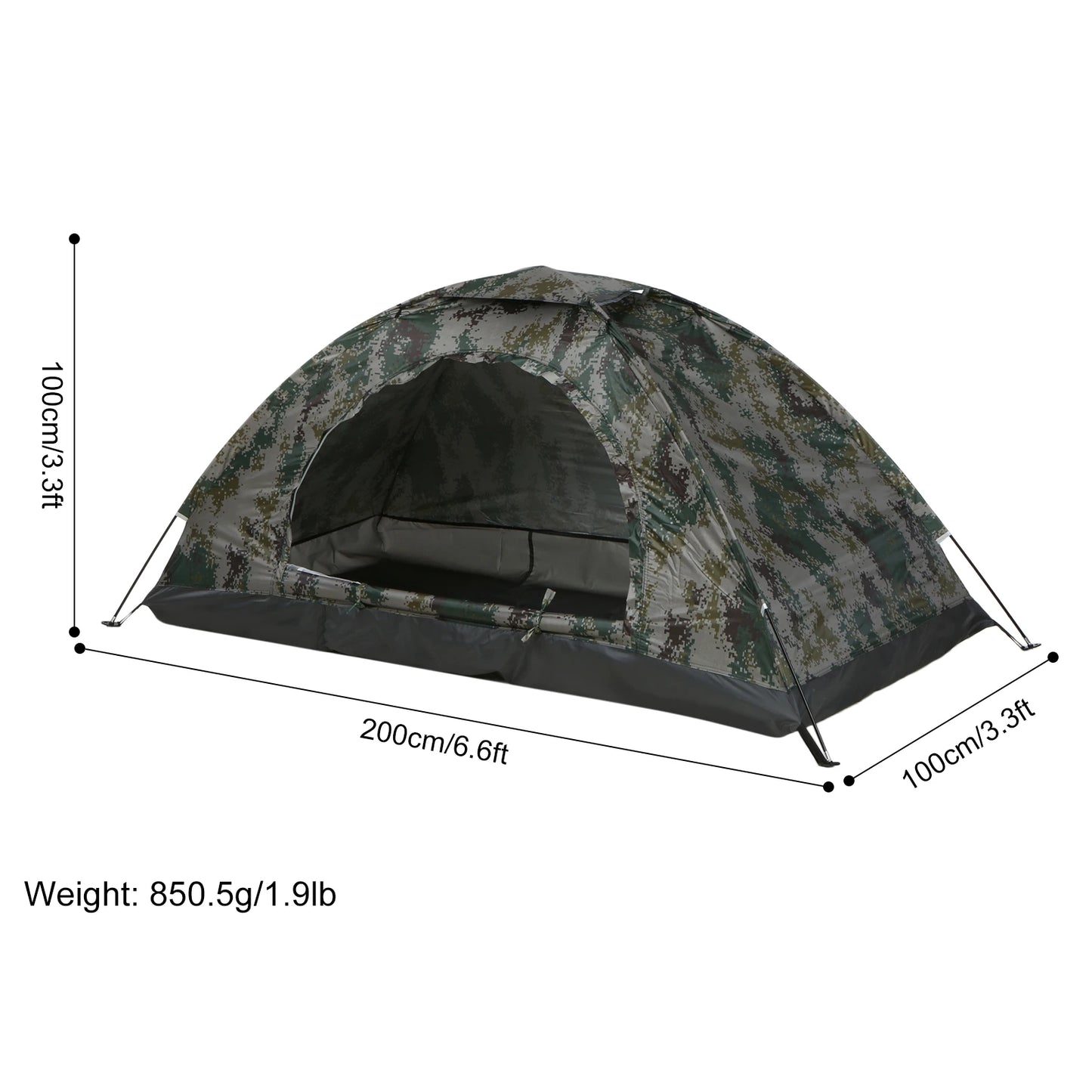 Ultralight Camping Tent – 1 or 2 Person Waterproof Nylon Tent with UV Protection for Hiking, Beach & Outdoor Use