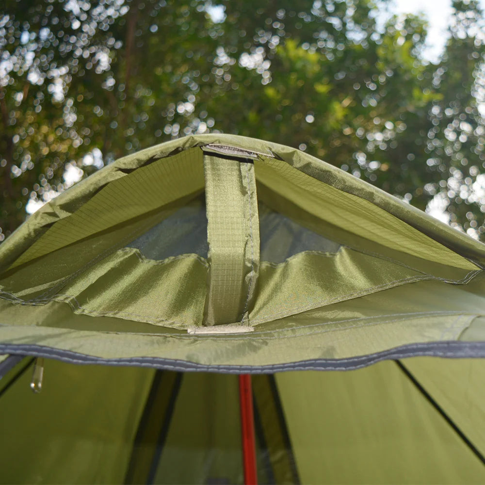 Tienda de campaña tipi ultraligera con forma de pirámide – Tienda de campaña de 4 estaciones para mochileros con impermeabilidad de 3000 mm y orificio para chimenea para 2 a 4 personas