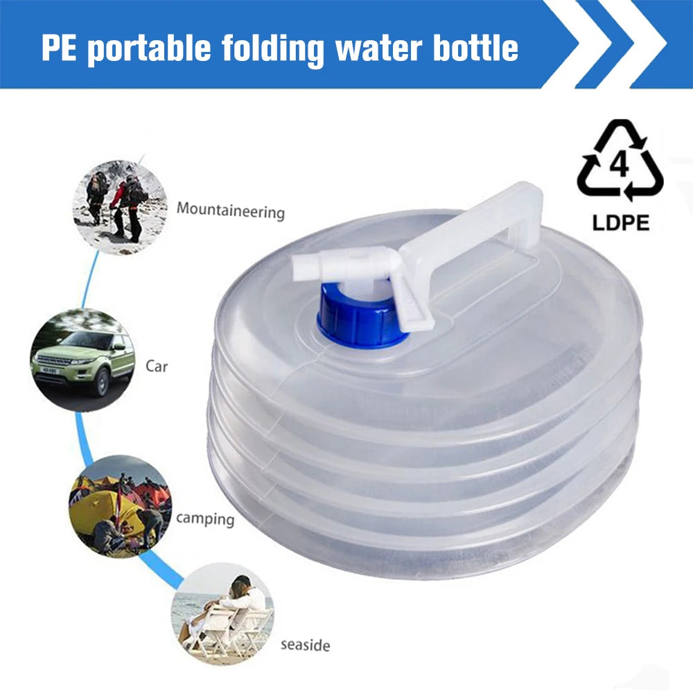 Collapsible Water Bucket – Foldable Survival Water Carrier (3L / 5L / 8L / 10L / 15L)
