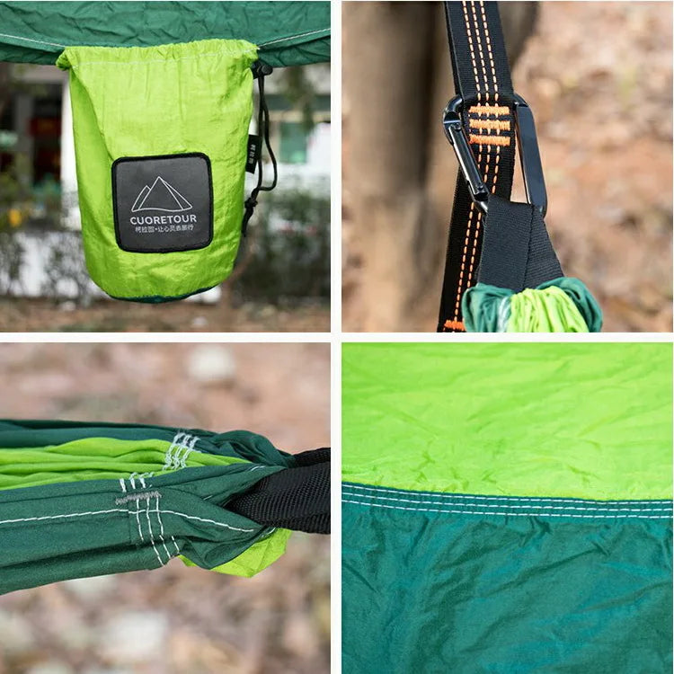 Hamaca de paracaídas GuardianGear — Acampada individual y doble al aire libre