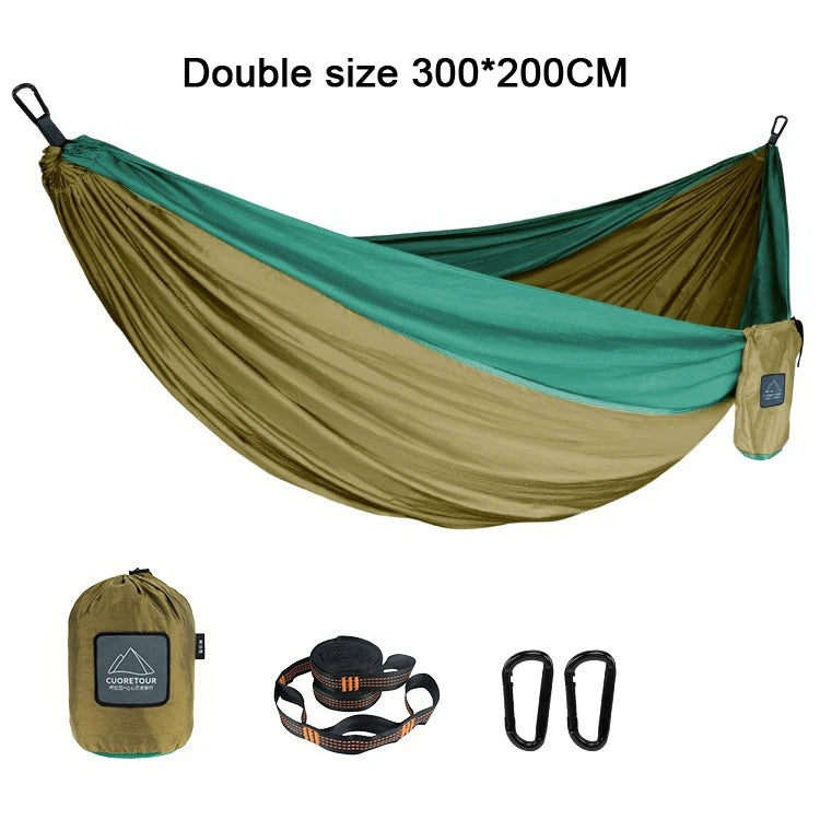 Hamaca de paracaídas GuardianGear — Acampada individual y doble al aire libre