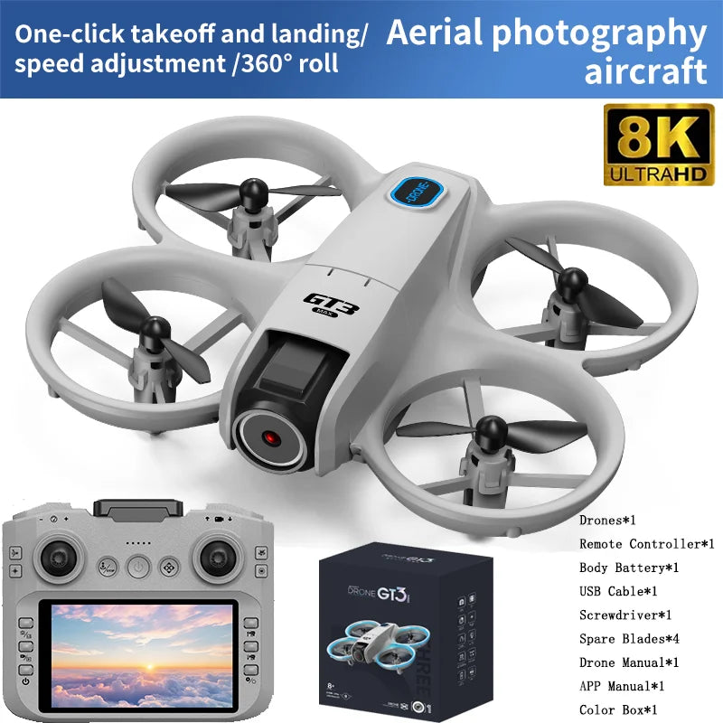 GT3 Mini GPS Drone — 4K/8K Dual Camera, Brushless Motor, Obstacle Avoidance