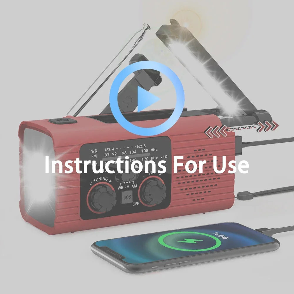 GuardianSignal 4000 — Radio y linterna solar de emergencia