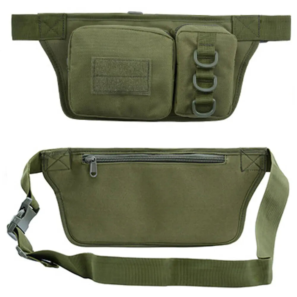 DF Tactical Military Fanny Pack – Nylon Utility Waist Bag for Hiking, Fishing & Outdoor Carry