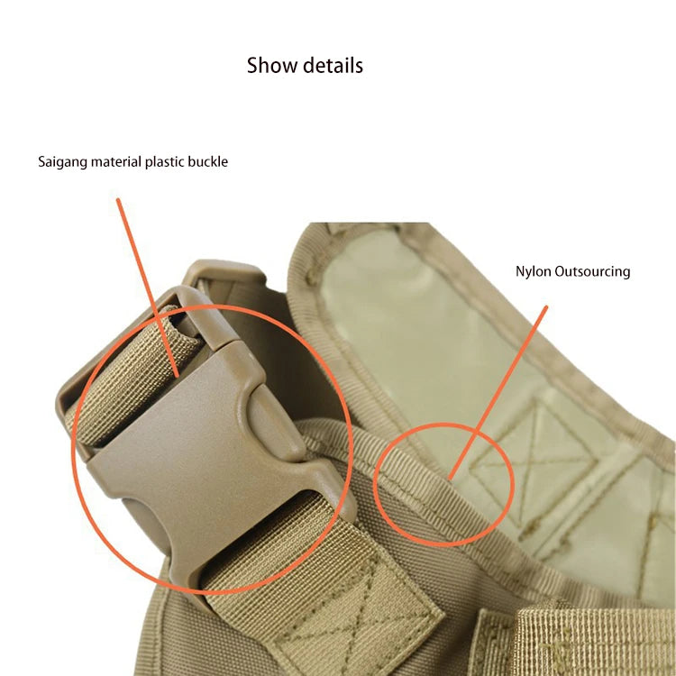 Tactical Dog Harness Military Training  Padded Quick Release Vest Pet Training Dog Harness For Set Small Medium Large Dogs