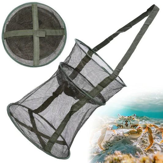 Collapsible Fish & Shrimp Trap Net – Escape-Proof Oily Silk Mesh for Carp, Eel & Shrimp | Survival & Outdoor Fishing (400x250mm)