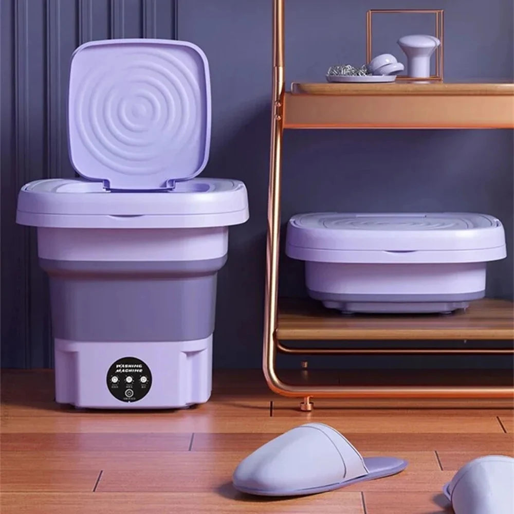 8L Portable Mini Folding Washing Machine — USB Powered, Space-Saving