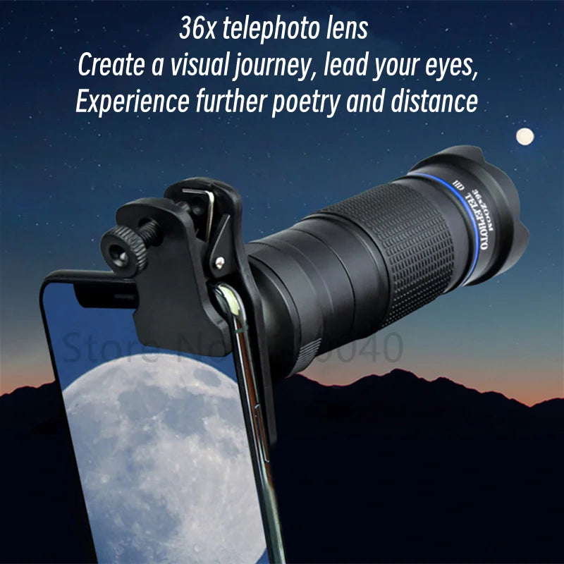 HD 36x Telescope lens professional Tele Zoom Camera Lenses With Tripod for iPhone smartphones Bird-watch Hunting
