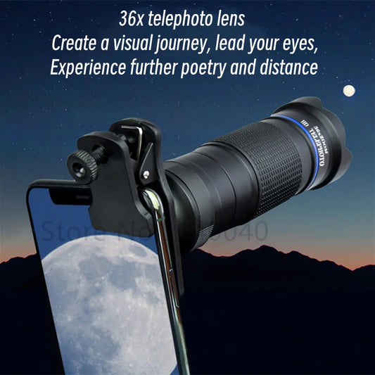 HD 36x Telescope lens professional Tele Zoom Camera Lenses With Tripod for iPhone smartphones Bird-watch Hunting