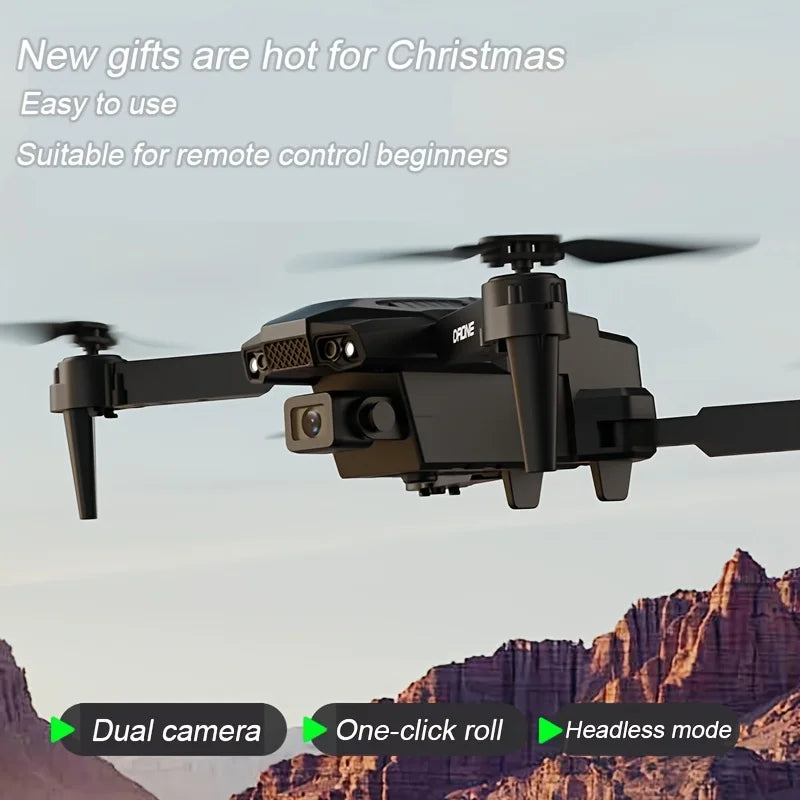 H4 Foldable Drone — Dual HD Camera, LED Lights, USB Charging, App Control