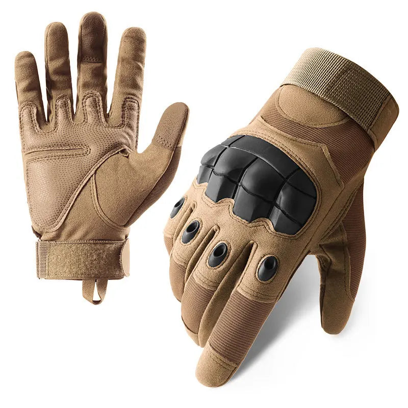 Guantes tácticos para pantalla táctil – Carcasa rígida y acolchado en la palma para senderismo, camping y motocicleta