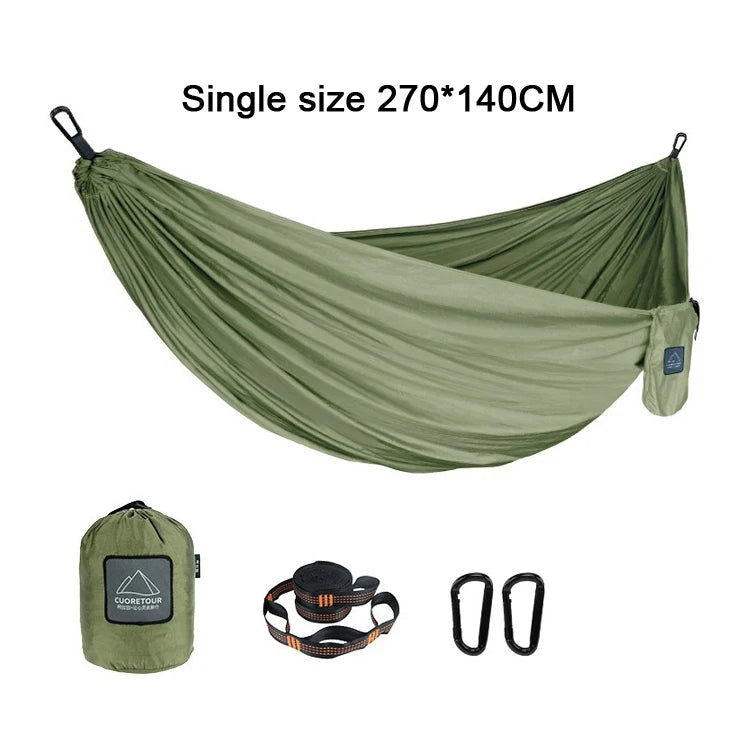 Hamaca de paracaídas GuardianGear — Acampada individual y doble al aire libre
