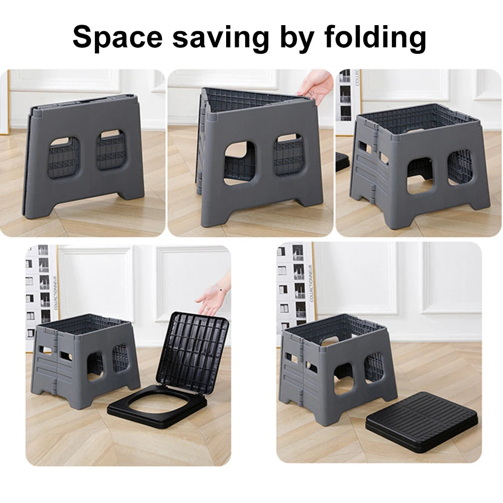 Portable Camping Toilet – Foldable Collapsible Potty with Lid for Camping, Travel & Emergency Use