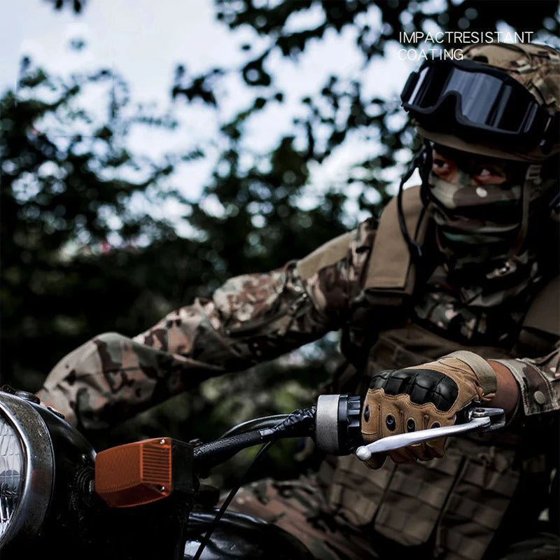Touchscreen Tactical Gloves – Hard Shell & Palm Padding Combat Gloves for Motorcycle, Camping, Climbing & Hiking