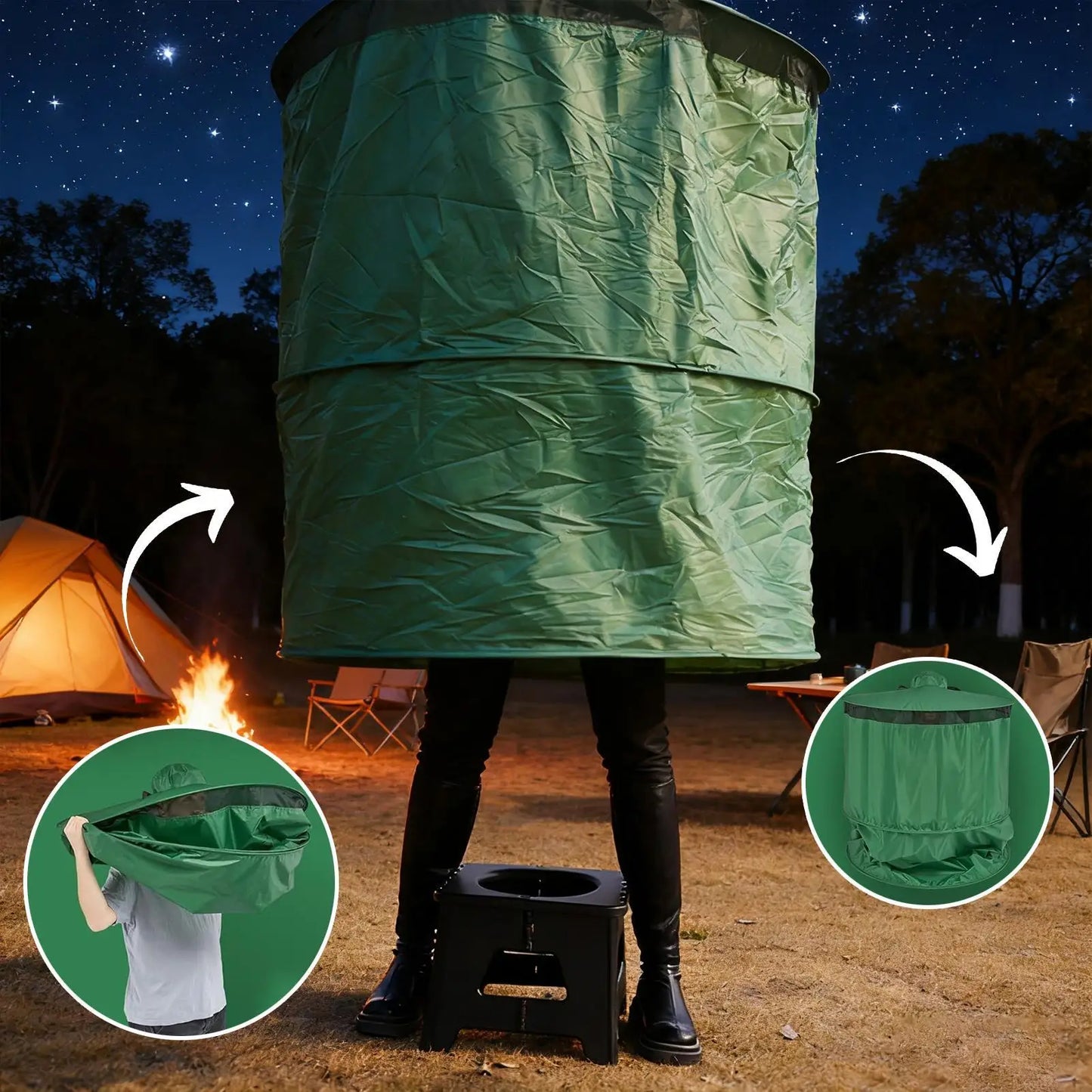Tienda de Privacidad Portátil – Carpa Plegable para Ducha, Inodoro y Vestidor de Camping