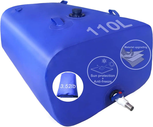 110L / 30-Gallon Collapsible Water Tank – Emergency & Camping Water Storage with Spigot