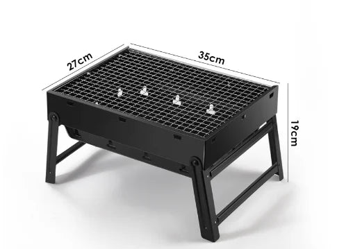 Portable Smokeless Charcoal BBQ Stove – Foldable Barbecue Rack for Outdoor Camping, Picnics & Backyard Grilling