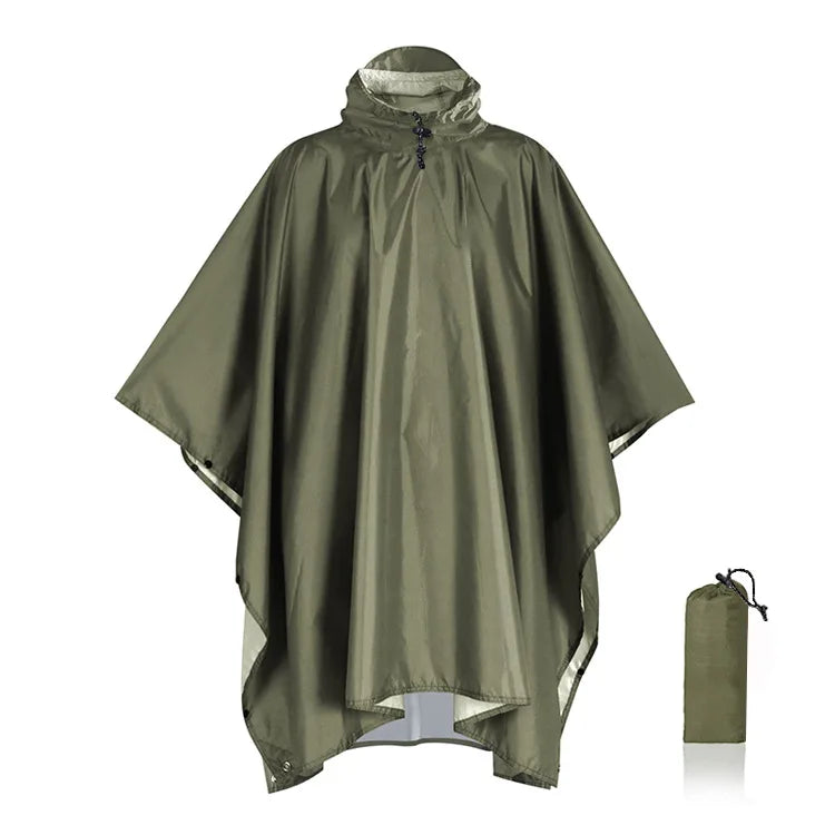 Impermeable militar WeatherShield 3 en 1 — Poncho impermeable con capucha