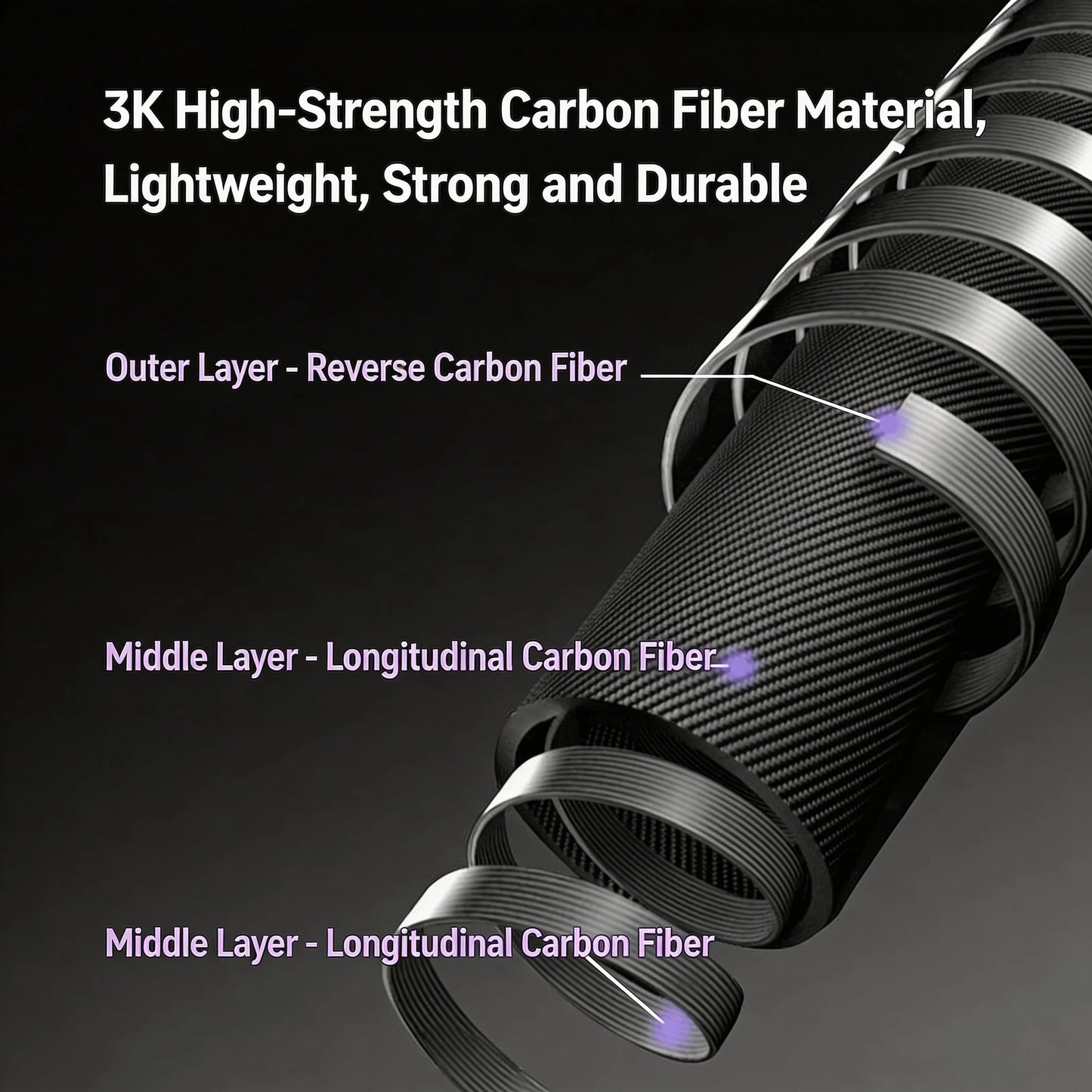 TacticalEdge Carbon Fiber Trekking Poles — Ultralight Folding Hiking Sticks