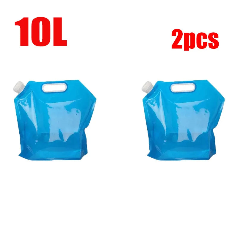 Folding Water Bag – Collapsible Camping Water Pouch 5L / 10L (1 or 2 Pack)