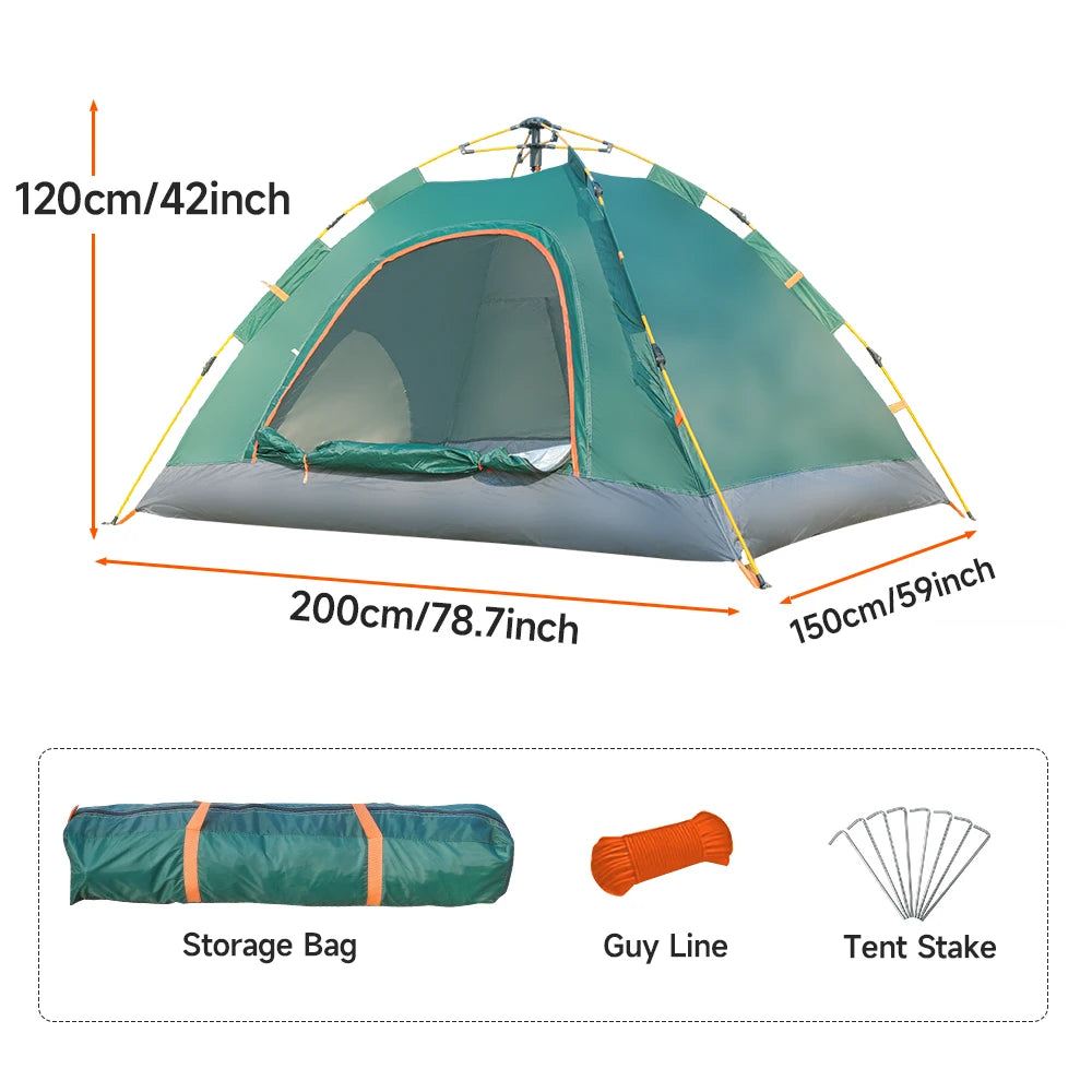Tienda de campaña emergente – Carpa instantánea para 2-3 personas, impermeable y con protección UV para senderismo y mochilero (4.5kg)