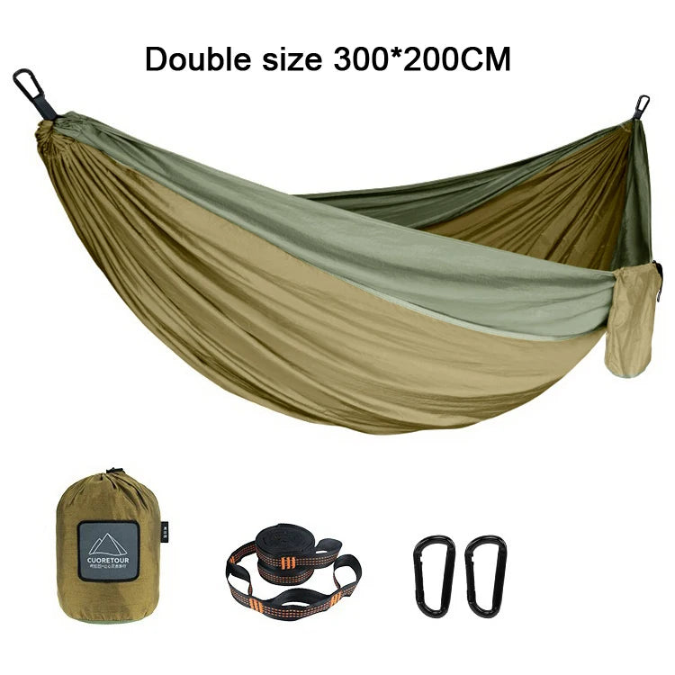 Hamaca de paracaídas GuardianGear — Acampada individual y doble al aire libre