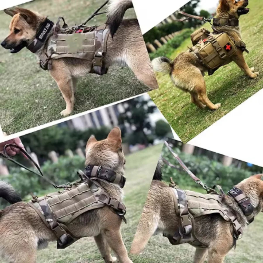 Arnés Táctico Militar para Perros Chaleco Acolchado de Liberación Rápida para Entrenamiento de Mascotas, Arnés de Entrenamiento para Perros Pequeños, Medianos y Grandes