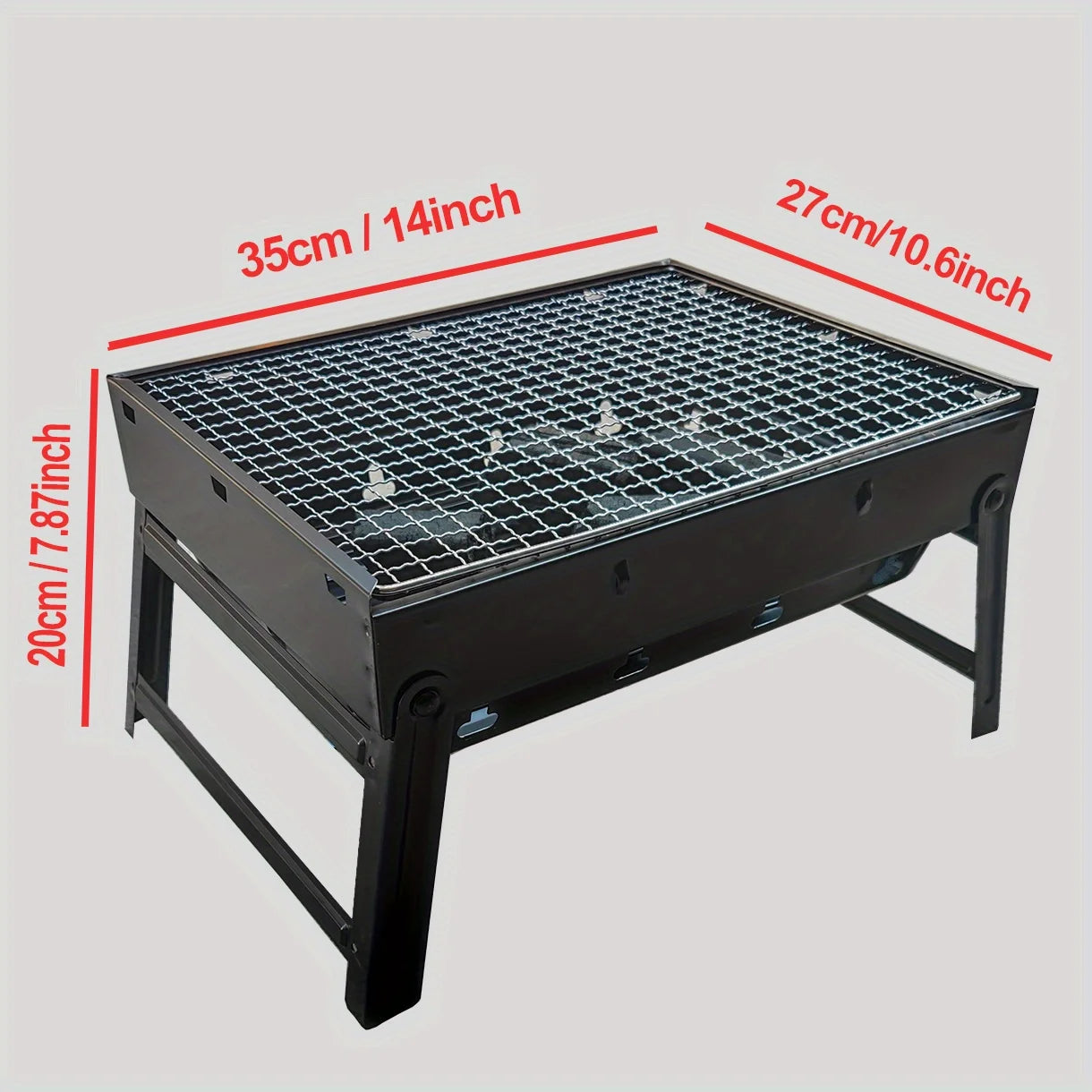 Portable Smokeless Charcoal BBQ Stove – Foldable Barbecue Rack for Outdoor Camping, Picnics & Backyard Grilling