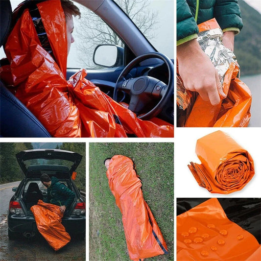 Emergency Survival Sleeping Bag – Waterproof Mylar Thermal Sack for Camping & First Aid