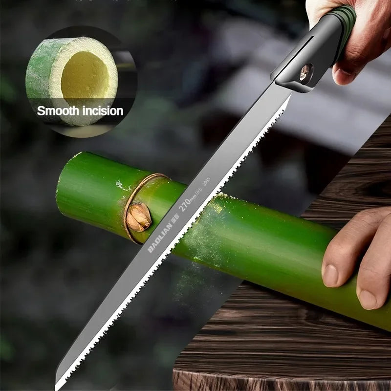 Serrucho plegable ergonómico SurvivalPro – Mango antideslizante para acampar, hacer senderismo y podar árboles
