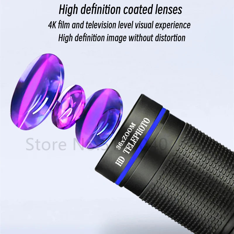 HD 36x Telescope lens professional Tele Zoom Camera Lenses With Tripod for iPhone smartphones Bird-watch Hunting