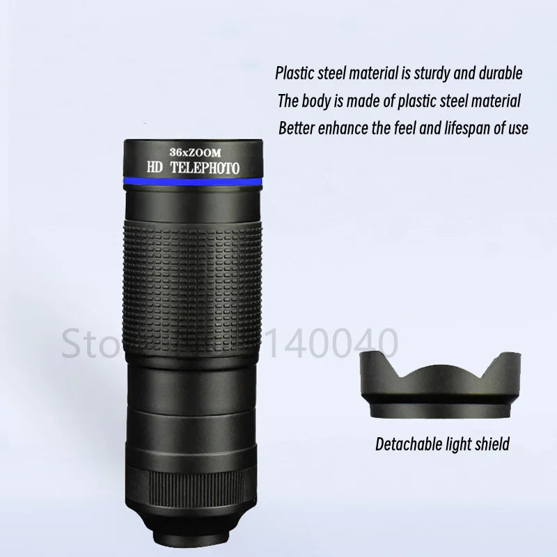 HD 36x Telescope lens professional Tele Zoom Camera Lenses With Tripod for iPhone smartphones Bird-watch Hunting