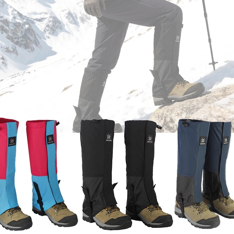 Waterproof High Tube Leg Gaiters – Windproof Snow & Sand Boot Covers for Hiking