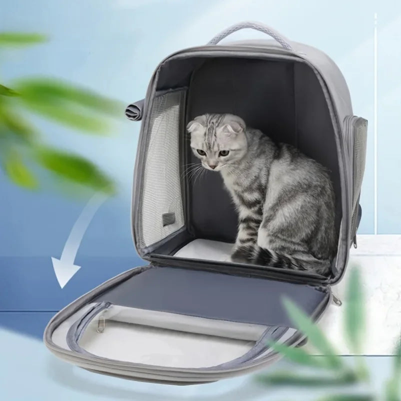Sac à dos de transport transparent pour animaux de compagnie – Respirant pour chats et chiens