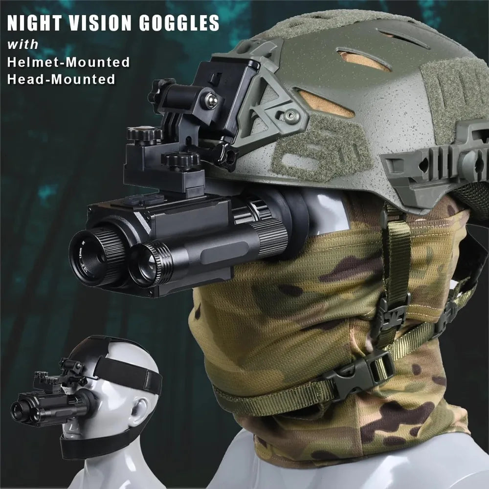 Megaorei NK006 1080P Helmet Night Vision Monocular Long-Distance Infrared 5X Zoom Digital Hunting Night Vision Goggles Telescope